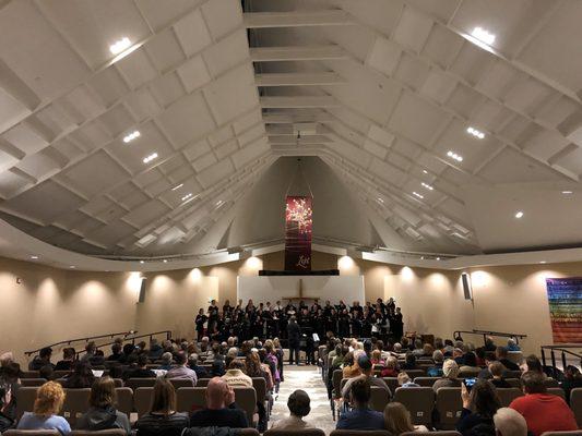 Sanctuary during evening concert.