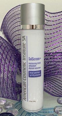 Solscreen Plus-SPF 40 tinted physical sun block with antioxidants, and super hydration for extra moisture.