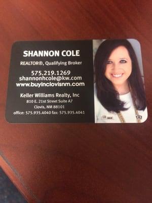 Shannon Cole www.buyinclovisnm.com 575-219-1269