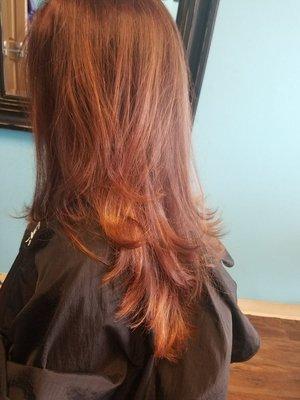 New rose gold balayage