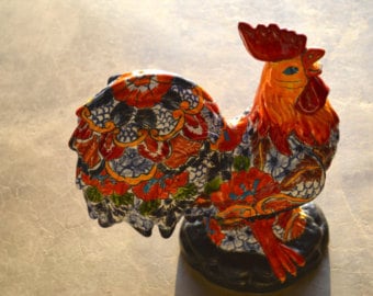 Large talavera rooster incoming