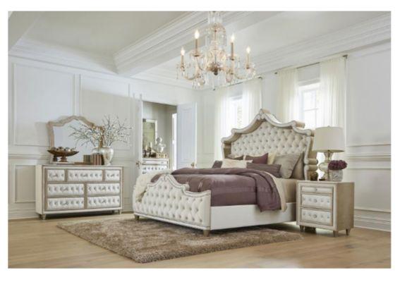 Collection Antonella 5-piece Queen bedroom set Ivory