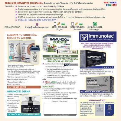 BROCHURE IMMUNOTEC EN ESPAÑOL, Doblado en tres, Tamaño 11” x 8.5” (Tamaño carta).