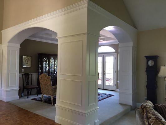 Dining room with clean line  Moulding