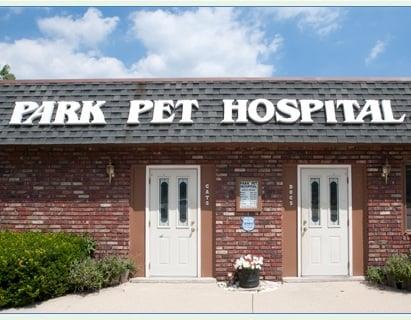 Welcome to the Park Pet Hospital with separate doors and reception areas for cats and dogs