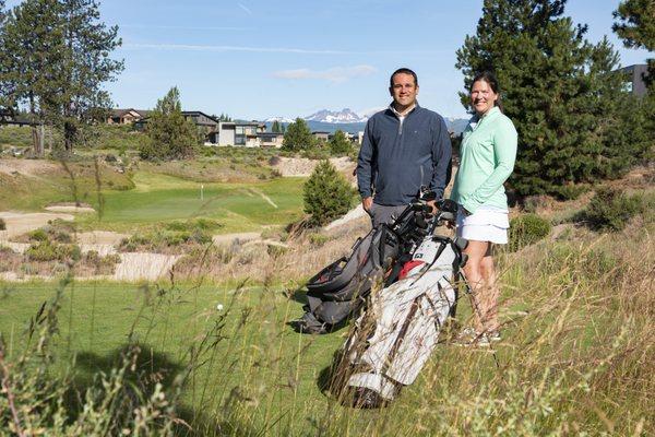 Ellie and Caleb Anderson, brokers with Cascade Sotheby's International Realty, have extensive knowledge in Central Oregon's golf communities