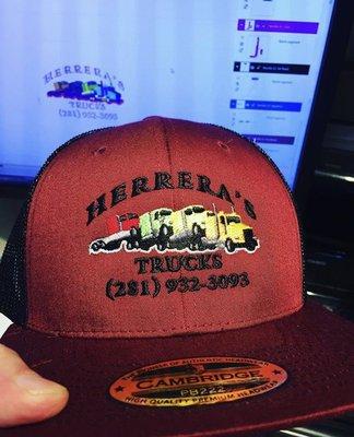 Logo embroidery on hat