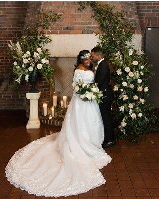 Couple styled for minimalist wedding at Tiny Weddings in Avondal,Alabama.
 Suit:Miguel Wilson's