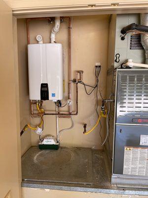 Navien tankless water heater install