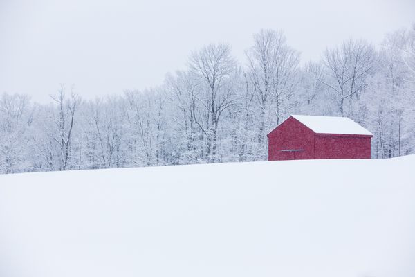 Snowy Barn in Vermont