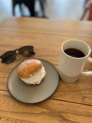 Creme filled donut!