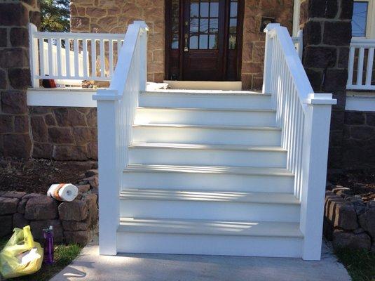 Customer porch stairs