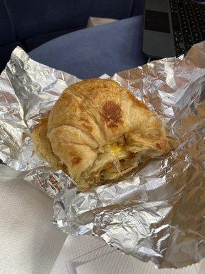 Sausage, Egg and Cheese on a Croissant