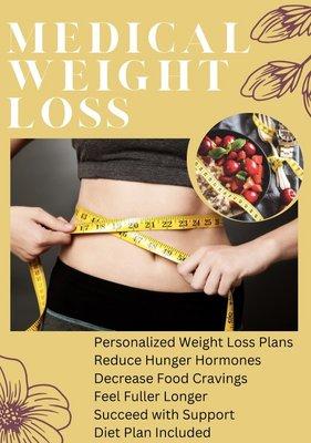 Medical weight loss is available at our clinic!