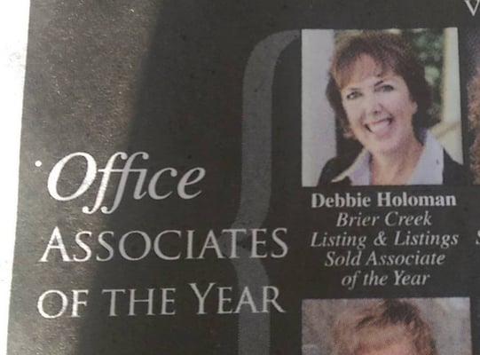 Listing and Listings Sold Associate of the Year - 2014 - for Fonville Morisey's Brier Creek Office!