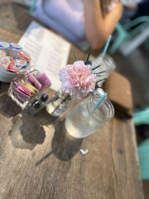 Love having fresh flowers for the table!