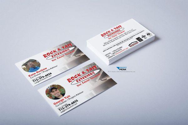 These business cards were designed and printed for a remodeling company.