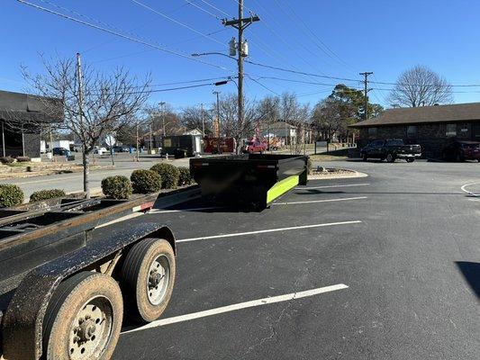 Dumpster rental for commercial construction.