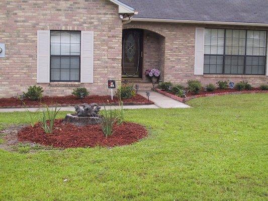 New landscape installation at a home in Tallahassee.