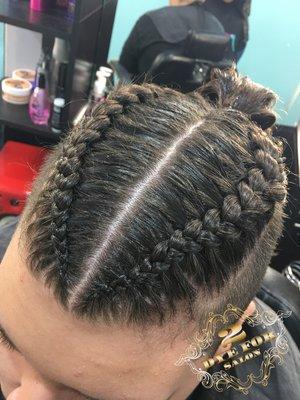 MAN BUN BRAIDS