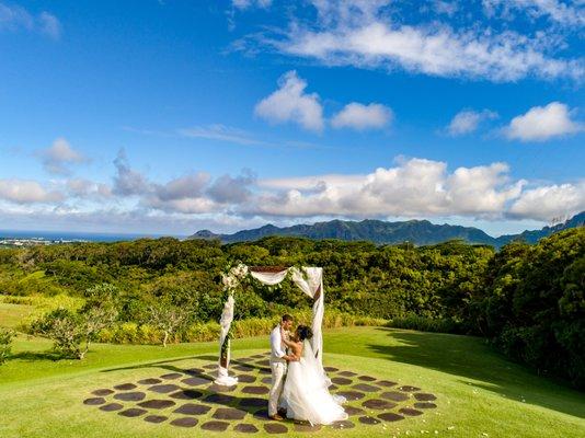 Drone Wedding Portrait