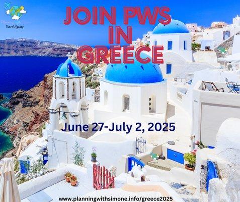 Join PWS in GREECE!!!
$100 deposit per person until July 13th..
www.planningwithsimone.info/greece2025