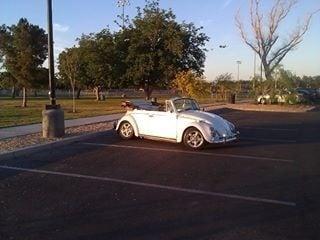 Classic vw beetle that need rear glass installed for convertible top. All car was the only one that could get the job done.