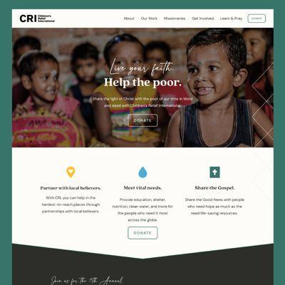 Web Design for Children's Relief International