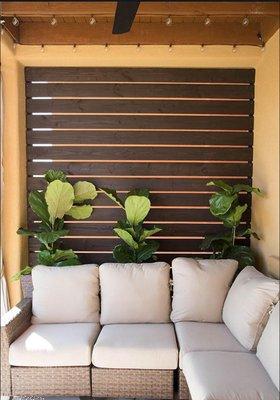 Custom slat wall to provide privacy