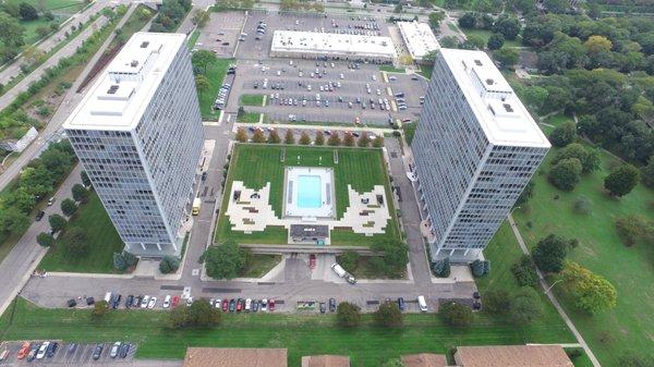 New Roof Install - Lafayette Towers, Detroit MI