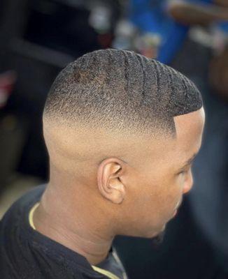 Mid bald fade/ color enhancements line up