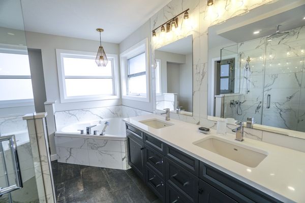 Bathroom Remodeling, Vanity and Sink Installation, Lighting and Flooring