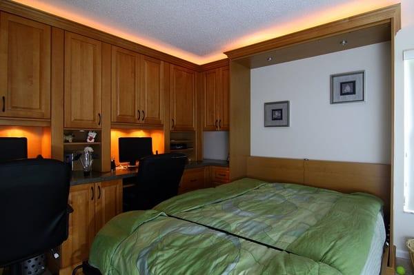 home office cabinets with built-in murphy bed