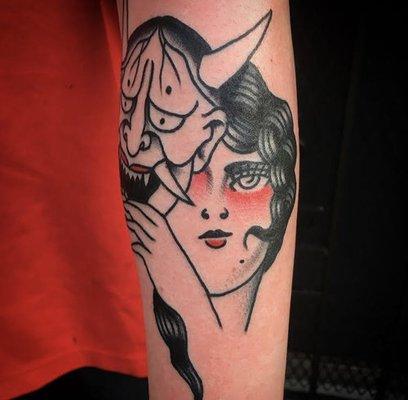 Oni Mask with Lady by BONES