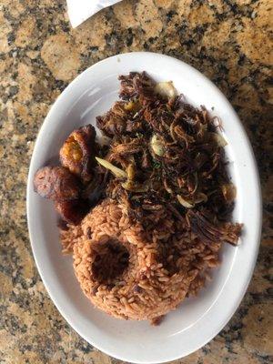 Vaca frita with Moros and maduros