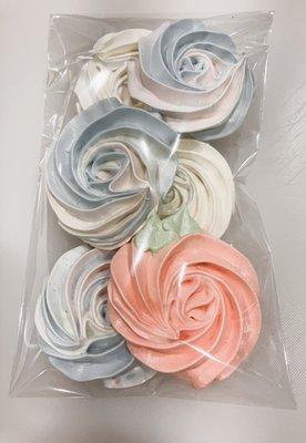 Meringue Rosette Cookies.  Gluten Free