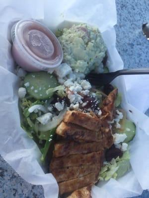 Special of the day: Greek salad with grilled chicken