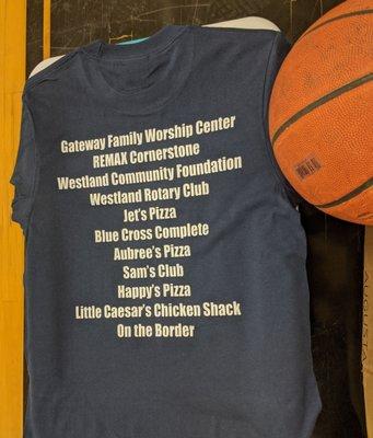 Sponsors of our basketball clinic