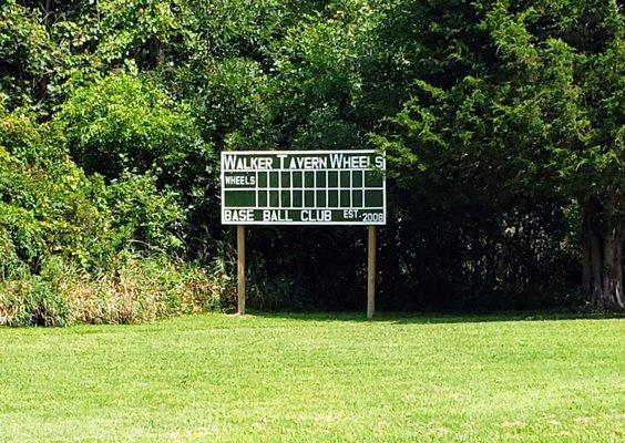 Scoreboard for Vintage Baseball at Cambridge Jct. Historic State Park