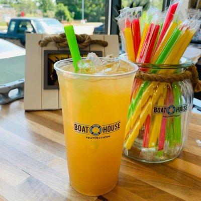 Our metabolism boosting, refreshing Iced Teas at Boathouse Nutrition bar.