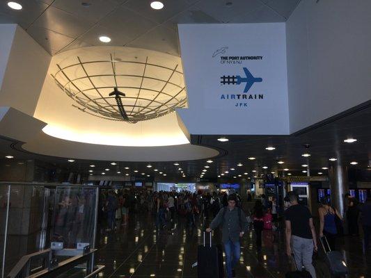 Jamaica Station AirTrain entrance; can be a madhouse, especially if you didnt purchase your Airtrain ticket already!