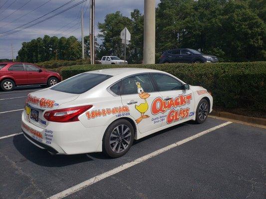 One of our staff vehicles