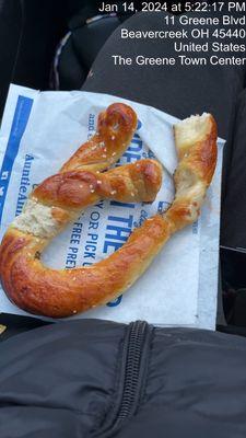 A "salted" pretzel