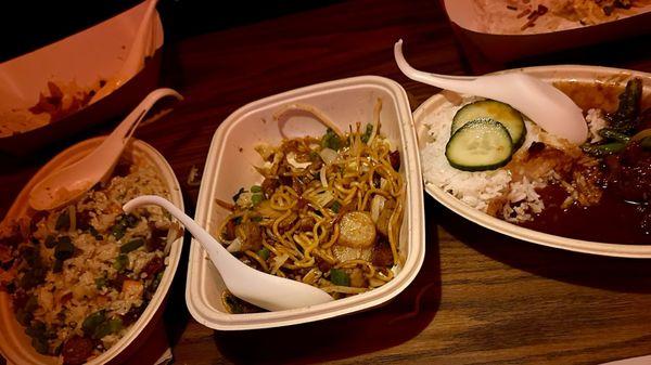 Holy trinity: Fried rice Chow Mein bulgogi