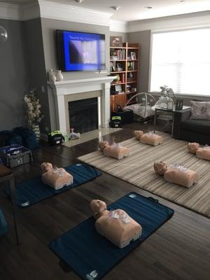 New mothers CPR class