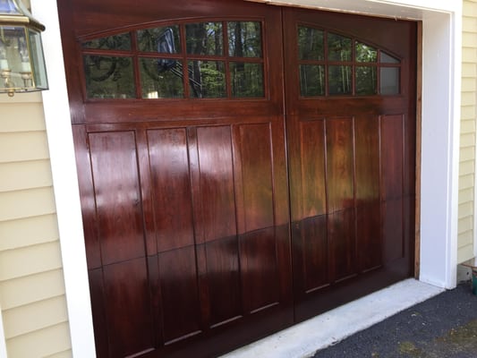 Garage door Staining