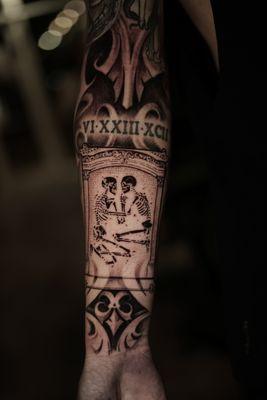 Lovers tattoo forearm @luisd_art