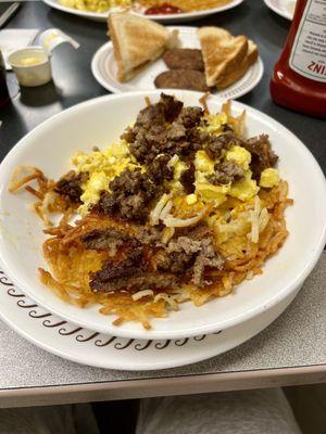 Sausage Egg & Cheese Hashbrown Bowl