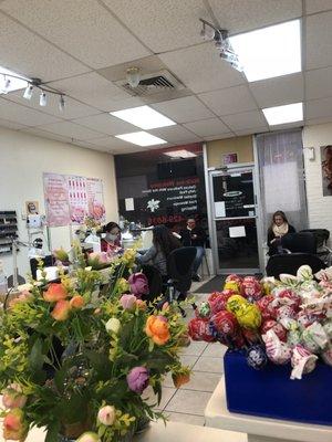 Inside the salon