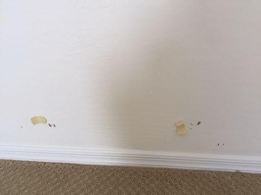 The painting is destroyed when installing the carpet